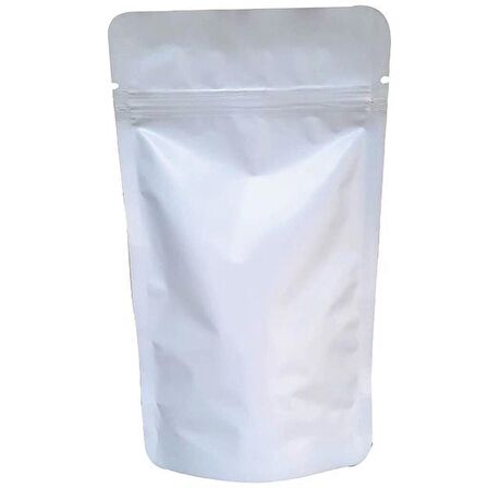 Beyaz Alümi̇nyum Ki̇li̇tli̇ Doypack 11x18+3,5 Cm 100 Gr 100 Adet