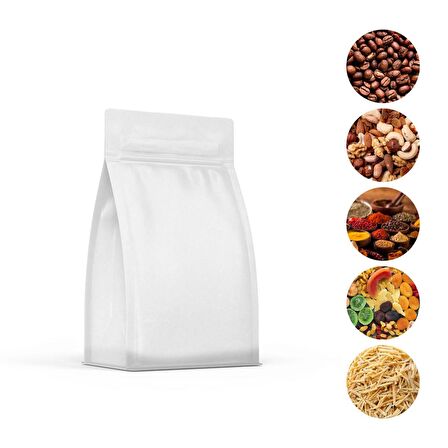 Beyaz Flat Bottom Kilitsiz Torba 11x21,5+4 Cm 250 Gr 100 Adet
