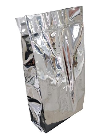 Gümüş Metalize Yan Körüklü Torba 10x34+3 Cm 1000 Gr 1000 Adet