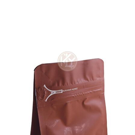 Bordo Flat Bottom Kilitli Buradan Açınız Torba 11x21+4 Cm 250 Gr 1000 Adet