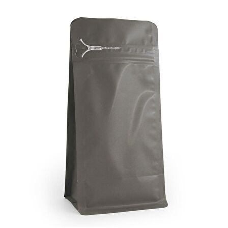 Gri Flat Bottom Kilitli Buradan Açınız Torba 11x21+4 Cm 250 Gr 1000 Adet