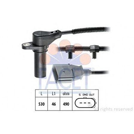 Vag Krank Devir Sensoru Transporter T5 Beetle Bora Golf IV Sharan A3 Alhambra İbiza Leon Toledo Fabıa O - Facet 9.0504