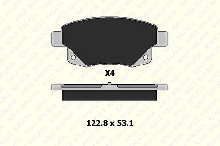 Ford Arka Fren Balatası Transıt V347 06> ( Fissiz ) - Kale B 24486 170 04 Ans