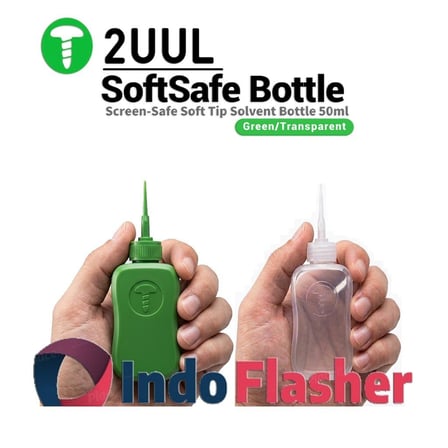 2li 2UUL CL52 50cc Yumuşak Uçlu Sıvı Saklama Şişesi Ekran Telefon Elektronik Tamir Şişesi Yeşil/Şeff