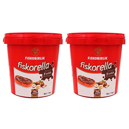 Fiskobirlik Fiskorella Kakaolu Fındık Kreması 1 kg 2 li