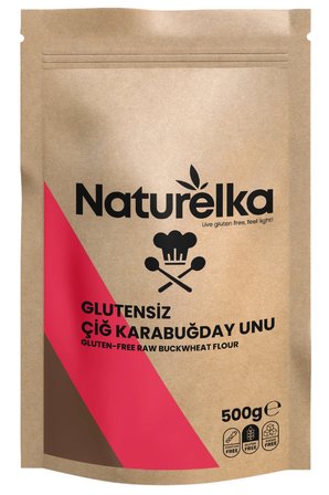 Naturelka Glutensiz Çiğ Karabuğday Unu Paketi 500 gr x 4 Adet