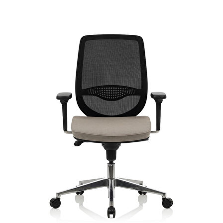 Bürosit Rhyme Alüminyum Ayarlı Kolçaklı Çalışma Koltuğu (Kumaş)
