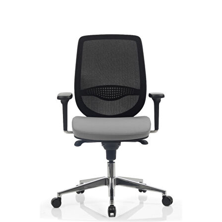 Bürosit Rhyme Alüminyum Ayarlı Kolçaklı Çalışma Koltuğu (Kumaş)