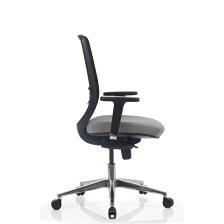 Bürosit Rhyme Alüminyum Ayarlı Kolçaklı Çalışma Koltuğu (Kumaş)