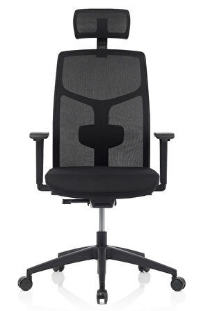 Bürosit M40 Başlıklı Siyah Gövde Çalışma Koltuğu (Kumaş)