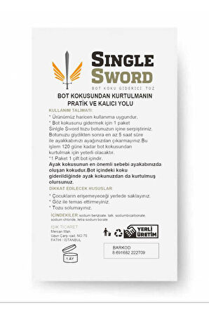 Single Sword Biohelp 120 Gün Etkili Ayak Koku Önleyicisi- En İyi Ayakkabı Koku Giderici