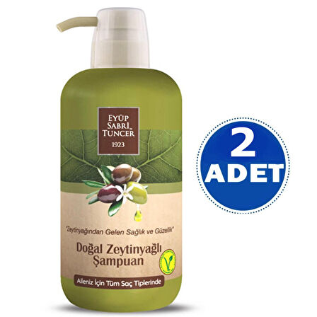 Doğal Zeytinyağlı Şampuan 600 ml 2 ADET