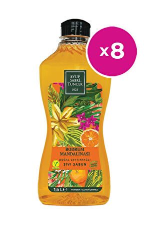 Eyüp Sabri Tuncer Sıvı Sabun 1500 ml Bodrum Mandalinası x 8 Adet