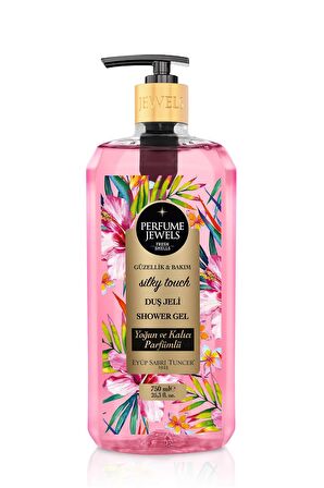 Parfume Jewels Silky Touch Çiçek Aromalı Nemlendirici Tüm Ciltler İçin Kalıcı Kokulu Duş Jeli 750 ml