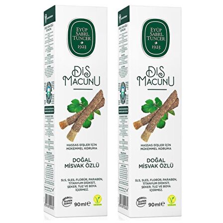 Doğal Misvak Özlü Florürsüz Diş Macunu 90 ml 2 ADET
