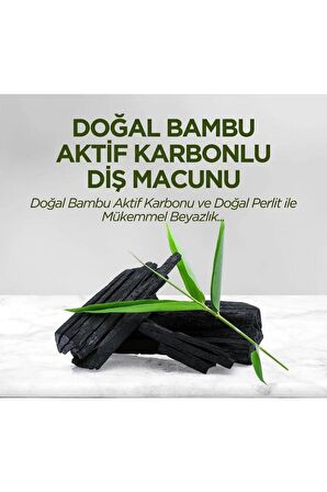 Doğal Bambu Karbonlu Diş Macunu 90 ml x 3 Adet