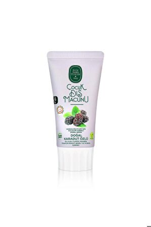 Doğal Karadut Özlü 2-6 Yaş Çocuk Diş Macunu 60 Ml 5 Adet