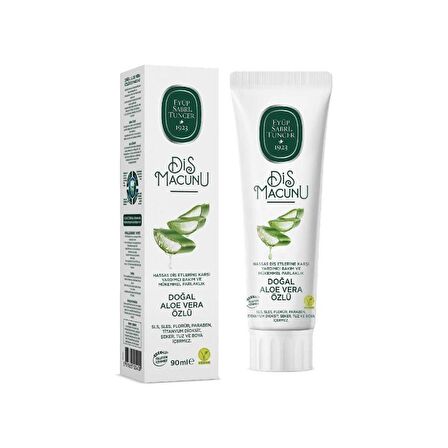 Diş Macunu 90ml Doğal Aloe Vera Özlü