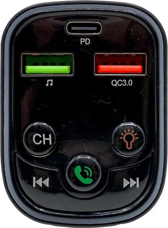 Bluetooth Destekli Araç Şarj ve FM Verici Hızlı Şarj QC3.0 USB-C PD Portlu