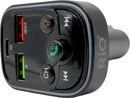 Bluetooth Destekli Araç Şarj ve FM Verici Hızlı Şarj QC3.0 USB-C PD Portlu