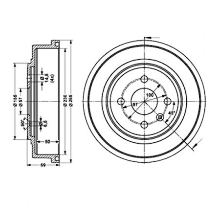 Opel Fren Kampanası Astra H Combo II 1,2i 16v / 1,4i 16v / 1,6i 16v / 1,7tdi 230mm - Braxıs Ad5008