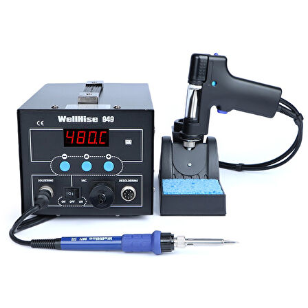 WellHise 949 Vakumlu Havya İstasyonu  Lehim Sökme Tabancalı Isı Ayarlı