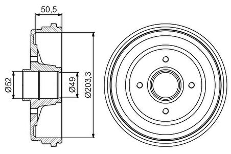 Renault Fren Kampanası Arka Renault Clio Grand 08>, Clio III 05>, Modus / Grand Modus 2 - Bosch 0986477205