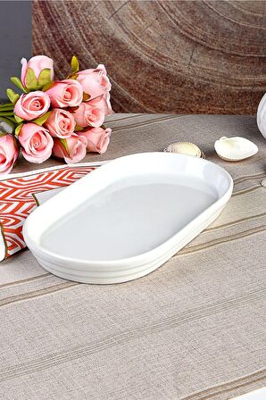 23*13 Cm Oval Kahvaltılık/meze Tabağı
