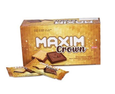 Maxım Crown Kakaolu Bisküvi 10 Gr. 24 lü 6 Paket (1 Koli)
