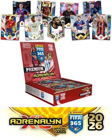 Lisanslı Panini FIFA 365 Adrenalyn XL™ 2026 - Box of 10 Premium Packets (100 Cards)