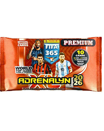 Lisanslı Panini FIFA 365 Adrenalyn XL™ 2026 - Box of 10 Premium Packets (100 Cards)
