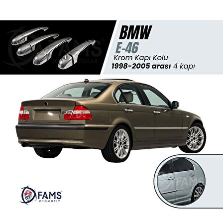 Bmw E-46 Krom Kapı Kolu 4 Kapı 1998-2005 P.çelik uyumlu