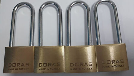 Doras Ersa 4'lü Set Pas Pirinç Asma Kilit 40 Mm