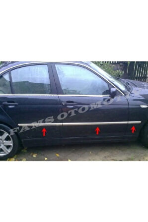 Bmw E-46 Krom Yan Kapı Çıtası 6 Prç. 1998-2007 P.çelik uyumlu