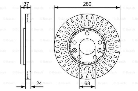 Renault On Fren Aynası (diski) Fluence Megane III Scenic III Laguna III Duster 1,2 / 1,4 / 1,5dci / 1,6 / 2, - Bosch 0986479w70