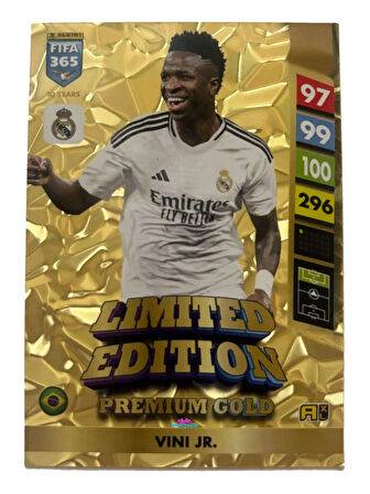 Special Limited Edition Panini FIFA 365 2025 Adrenalyn XL Premium Gold Futbolcu Kartları 2 Paket