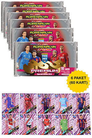 FIFA 365 Premium Adrenalyn XL 2024 Futbolcu Kartları 6 Paket (60 Kart)