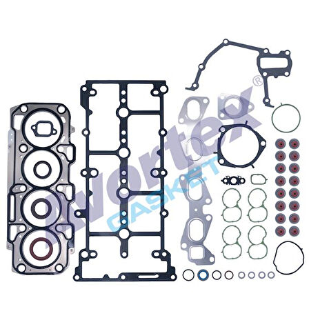 Fiat Motor Full Takım Conta Skc Dahıl (1,02mm) Nbr Keceli Subap Lastıklı Fiat 500l Bravo II Doblo Punto I - Avortex 753800