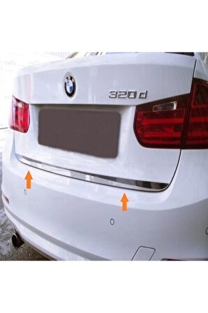 Bmw 3 Serisi F30 Krom Bagaj Alt Çıtası 2011-2018 Arası Uyumlu Paslanmaz Çelik