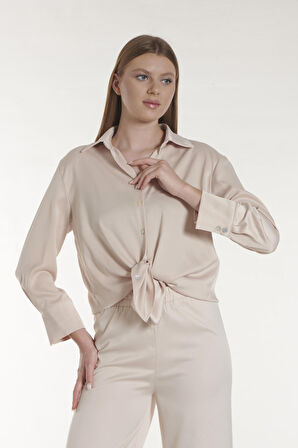 Vizon Saten Gömlek | 38