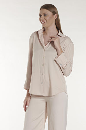 Vizon Saten Gömlek | 38