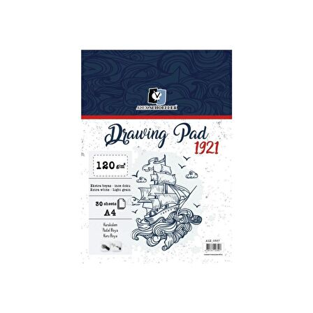Alex Schoeller Drawing Pad A4 120 gr Spiralli 30 Yaprak Defter ALX-0557