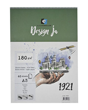 Design Ja Çizim Defteri 180gr A3