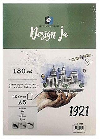 A4 Spiralli Desing Ja Skect Pad 180gr 40yp ALX.7860