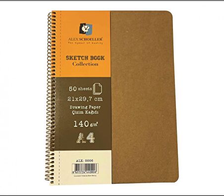 Alex Schoeller Sketchbook Collection A4 140gr 50yp Eskiz Defteri / ALX.0006