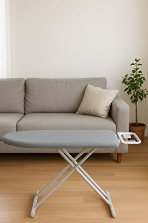 Gri İp Ayarlamalı İnce Süngerli Ütü Masası Kılıfı 46x135 cm
