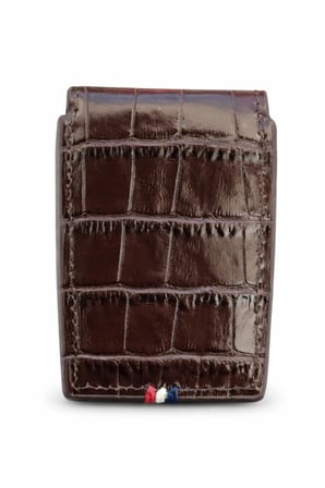 S.T. Dupont Crocodile Kahverengi Deri Le Grand Çakmak Kılıfı