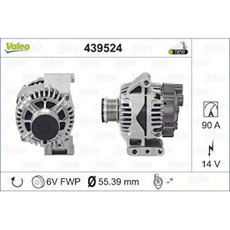 Fiat Alternator 12v Grande Punto Swift III 1,3ddis Corsa 1,3d Multıjet - Valeo 439524
