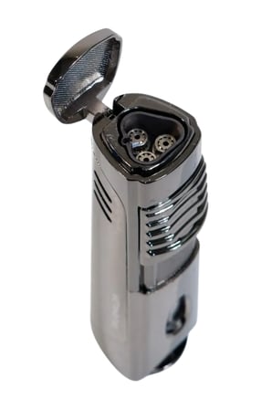 Parmida Üç Torch Pürmüz Gunmetal Delicili Metal Puro Çakmağı TR10036