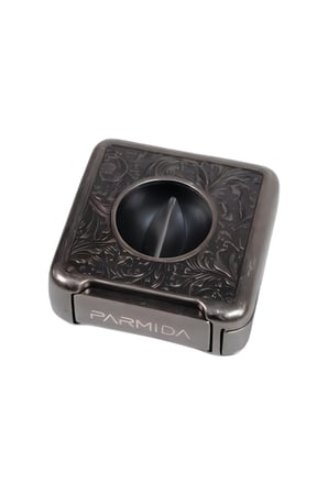 Parmida Gümüş İşlemeli V-Cut Puro Makası Kesici - TR9079